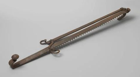 RECORD DATE NOT STATED  Chimney hook, 1600 - 1699 An iron fire hook, witho... Fotos Stock