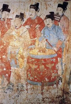 RECORD DATE NOT STATED China: Ceiling mural with stellar diagrams in the t... Stock Photos