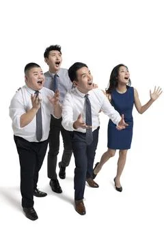 RECORD DATE NOT STATED Chinese business people looking surprised Beijing C... Stock Photos