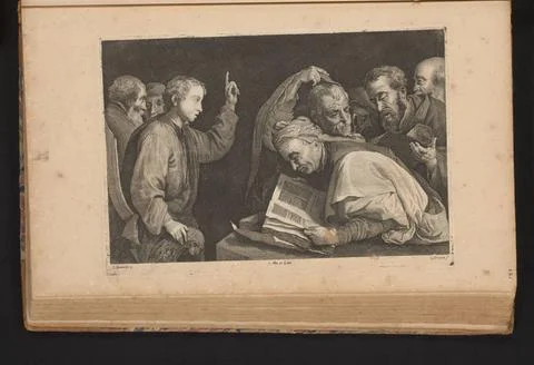RECORD DATE NOT STATED  Christ among the scribes in the temple, 1660 print... Stock Photos