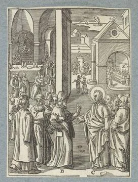 RECORD DATE NOT STATED  Christ in conversation with the Pharisees and Scri... Stock Photos