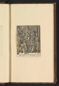 RECORD DATE NOT STATED  Christ between the scribes, Adriaen Collaert, afte... Stock Photos