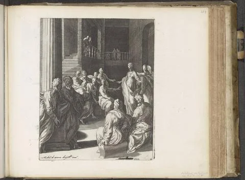 RECORD DATE NOT STATED  Christ between the scribes, 1653 - 1654 print Chri... Stock Photos