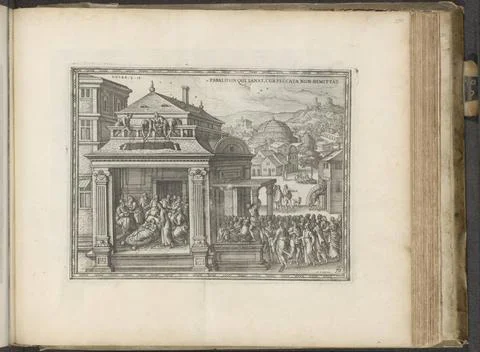RECORD DATE NOT STATED  Christ heals the paralyzed man, 1653 - 1654 print ... 스톡 사진