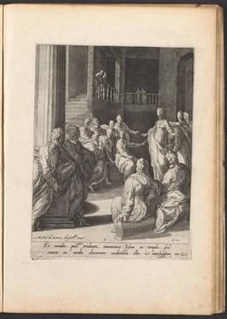 RECORD DATE NOT STATED  Christ between the scribes, Isaac Duchemin (attrib... Stock Photos