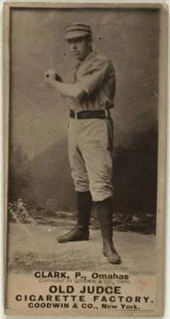 RECORD DATE NOT STATED Clark, Omaha Team, baseball card portrait Copyright... Stock Photos