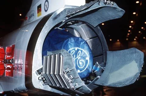 RECORD DATE NOT STATED A close-up view of the thrust vector control system... Stock Photos