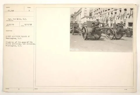 RECORD DATE NOT STATED  Close-up of guns from the 5th Field Artillery of t... Photos