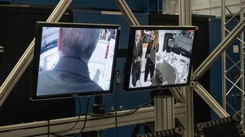 RECORD DATE NOT STATED  CNN s Rachel Crane talks to Orion program manager,... 스톡 사진
