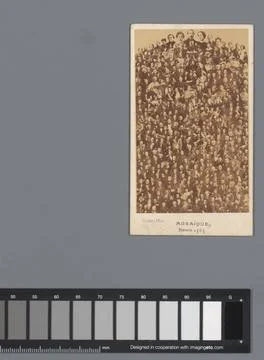 RECORD DATE NOT STATED  Collage of miniature portraits of famous persons, ... Stock Photos
