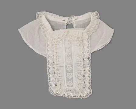 RECORD DATE NOT STATED  Collar and Jabot of embroidered batist and machini... Stock Photos