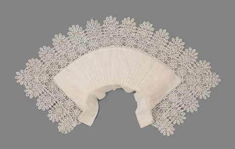 RECORD DATE NOT STATED  Collar of linen with intermediate mingage and shel... Stock Photos