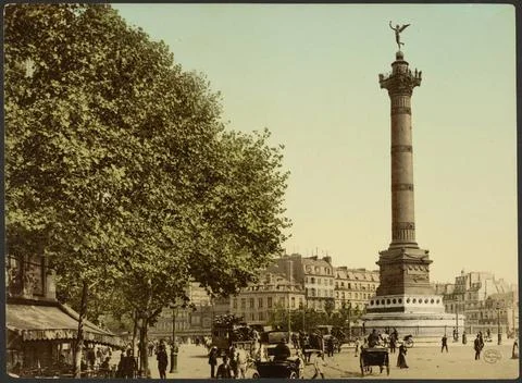 RECORD DATE NOT STATED  Colonne de Juillet, Place de la Bastille, Paris, F... 스톡 사진