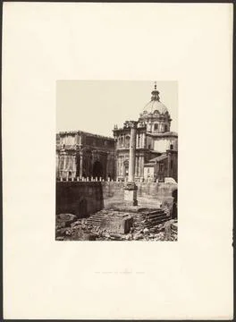 RECORD DATE NOT STATED  The Column of Phocas, Rome. Giorgio Sommer, photog... Stock Photos