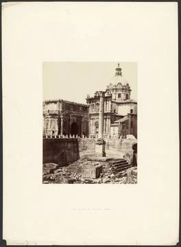 RECORD DATE NOT STATED  The Column of Phocas, Rome. Giorgio Sommer, photog... Stock Photos