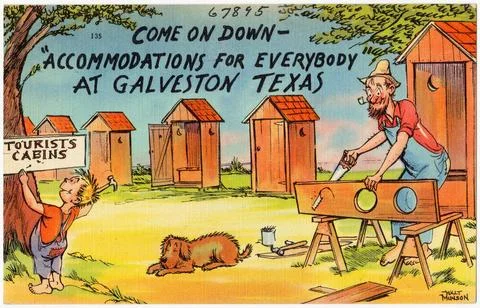 RECORD DATE NOT STATED Come on down - Accommodations for everybody at Galv... Stock Photos
