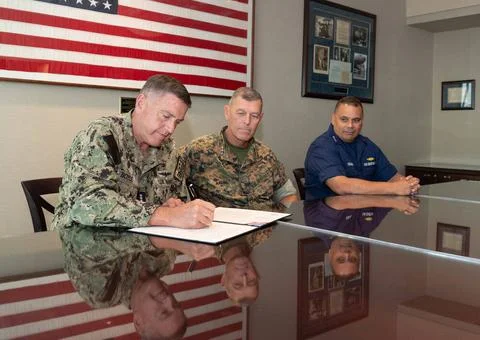 RECORD DATE NOT STATED Commander, U.S. 3rd Fleet Vice Adm. Micheal E. Boyl... Stock Photos