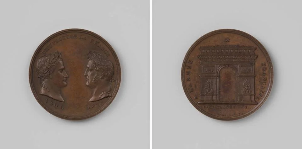 RECORD DATE NOT STATED  Completion of the Arc de Triomphe in Paris, in hon... Stock Photos