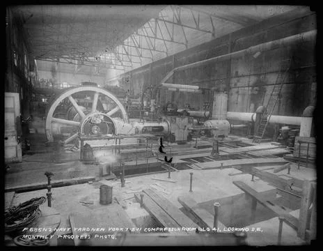 RECORD DATE NOT STATED  Compressor Room, Building 41, Looking Southeast, M... Stock Photos
