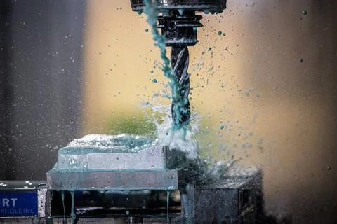 RECORD DATE NOT STATED  A computer numerical control machine is used to fa... Stock Photos