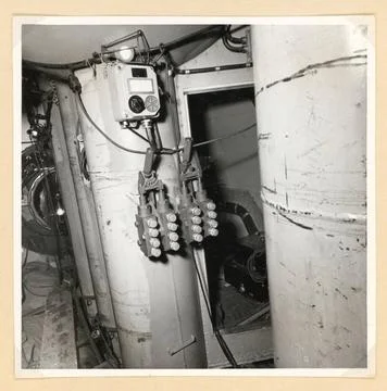 RECORD DATE NOT STATED  Connecting room, selector slides O, tel on attack ... Stock Photos