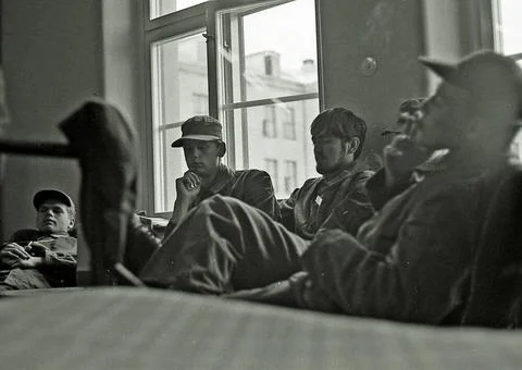 RECORD DATE NOT STATED Conscripts in accommodation I I 21 Västernorrland s.. Stock Photos