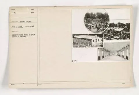 RECORD DATE NOT STATED  Construction work at Camp Meade, Maryland, capture... 스톡 사진