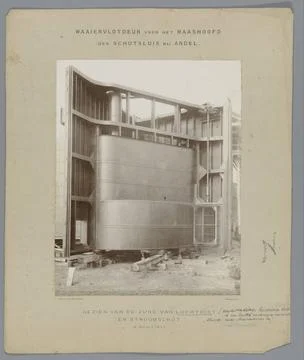 RECORD DATE NOT STATED  Construction of the Schutsluis near Andel, 1897 ph... Stock Photos