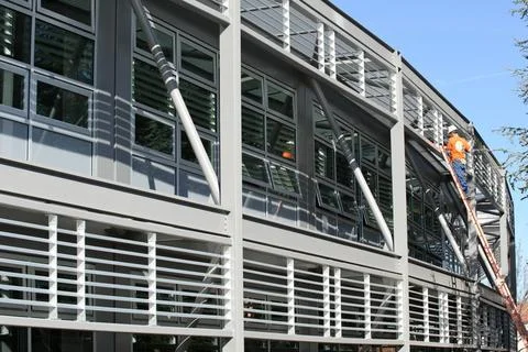 RECORD DATE NOT STATED  Construction of the new NASA Ames Green Building d... Fotos de archivo