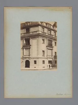 RECORD DATE NOT STATED  Corner of a building in Paris, LampuÃ et Cie, c. 1.. Stock Photos
