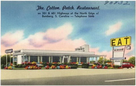 RECORD DATE NOT STATED The Cotton Patch Restaurant, on 301 &amp; 601 highways ... Stock Photos