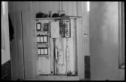 RECORD DATE NOT STATED Coupling cabinets for telephone cables. Copyright: ... Stock Photos