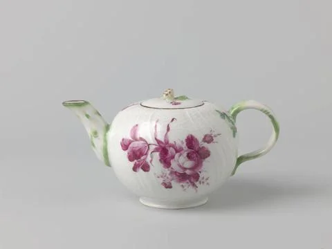RECORD DATE NOT STATED  Cover of teapot, manufacture Oud-Loosdrecht, c. 17... Stock Photos