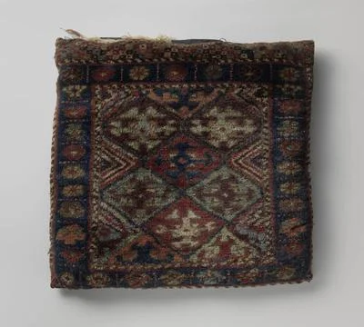 RECORD DATE NOT STATED  Covert of saddle bag, decorated with gridwork in w... Stock Photos