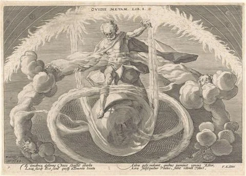 RECORD DATE NOT STATED  The creation of the four elements, 1589 print The ... Stock Photos