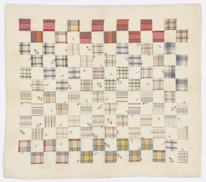 RECORD DATE NOT STATED Crib Quilt, One Patch; USA; cotton Copyright: xpiem... Stock Photos