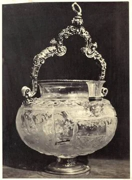 RECORD DATE NOT STATED  Crystal Vat With Metal Handle, From the Louvre, Ch... Photos