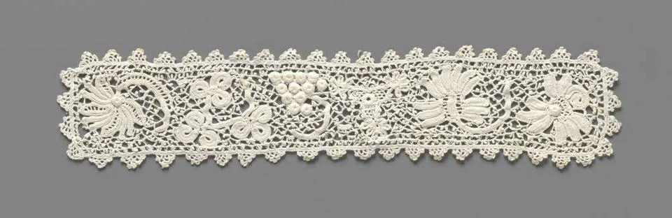 RECORD DATE NOT STATED  Cuff made of crocheted side with flowers and grape... 写真素材