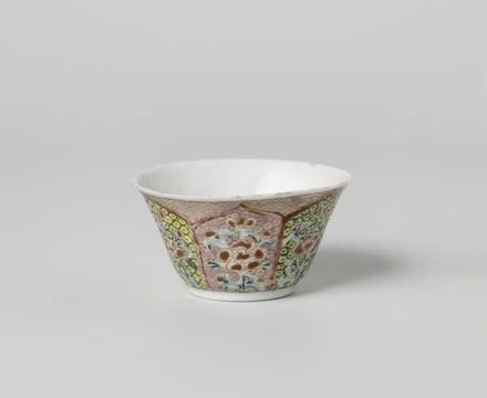 RECORD DATE NOT STATED  Cup with floral scrolls in petal-shaped panels, an... 스톡 사진