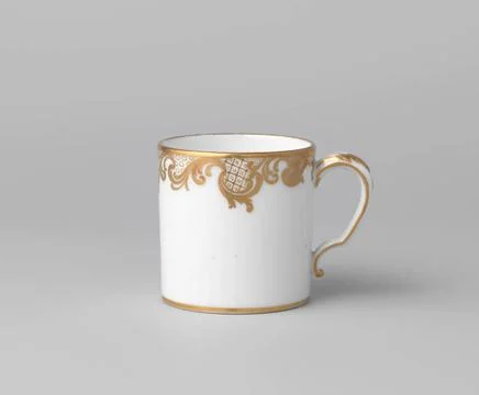 RECORD DATE NOT STATED  Cup with a foliate scrolls and diaper pattern bord... Stock Photos