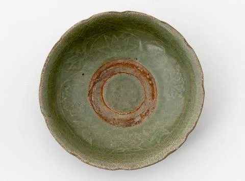 RECORD DATE NOT STATED  Cup . GRS covered Cladon. Paris, Muse Cernuschi. C... Stock Photos