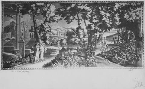 RECORD DATE NOT STATED  Cupid aims arrow at Diana. unknown c. 1675-1725 Ta... Stock Photos