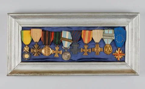 RECORD DATE NOT STATED  Currency of Paris, ten hanging decorations framed ... 写真素材