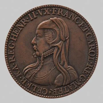 RECORD DATE NOT STATED  Currency of Paris (n. - d.), Catherine de MÃ dicis.. Stock Photos