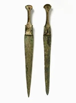 RECORD DATE NOT STATED  Daggers. Bronze, Luristan. 1150-900 BC, Paris Muse... 写真素材