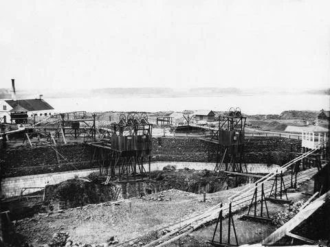 RECORD DATE NOT STATED Dannemora mines, Dannemora parish, Uppland likely i... Stock Photos