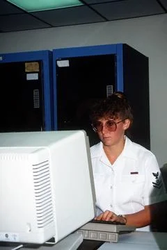 RECORD DATE NOT STATED Data Processing Technician 2nd Class J. Gresham che... Stock-Fotos