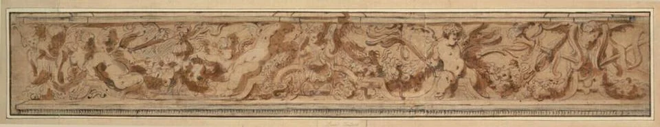 RECORD DATE NOT STATED  David Teniers d. J. Fries relief with putten and f... Stock Photos