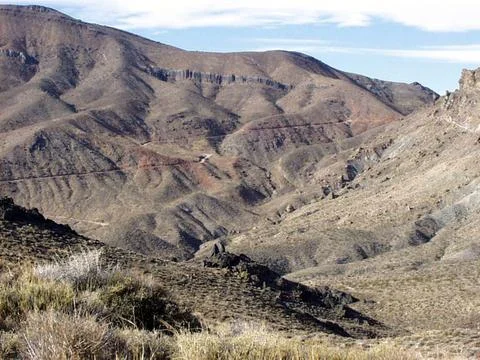 RECORD DATE NOT STATED Death Valley Scenic Byway - Red Pass Switchbacks of... Stock Photos