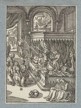 RECORD DATE NOT STATED  The death of the rich man and of Lazarus, 1629 pri... Stock Photos